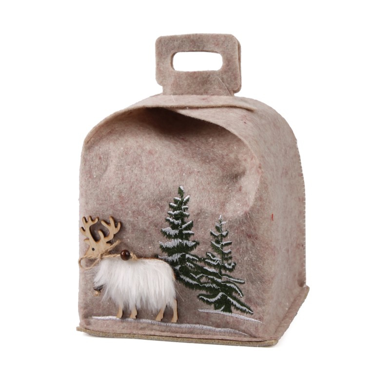 DEKORATÍVNA VIANOČNÁ PLATENÁ TAŠKA SO SOBOM