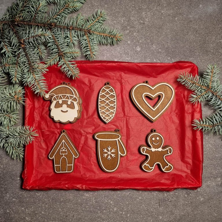 Perníkový set č.2 - box s vianočnými ozdobami