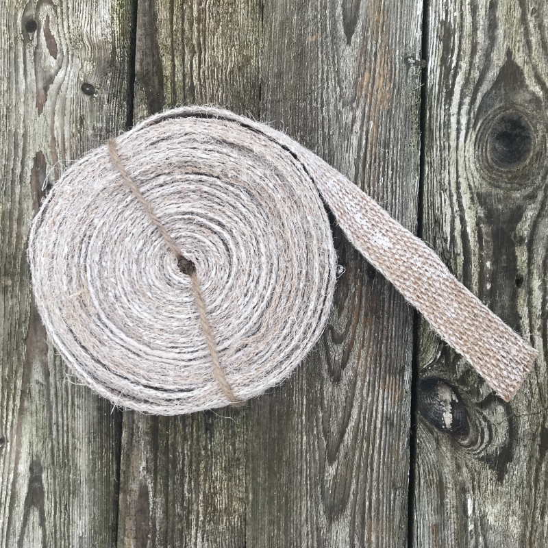 Jutová stuha slonovinová 3cmx10m