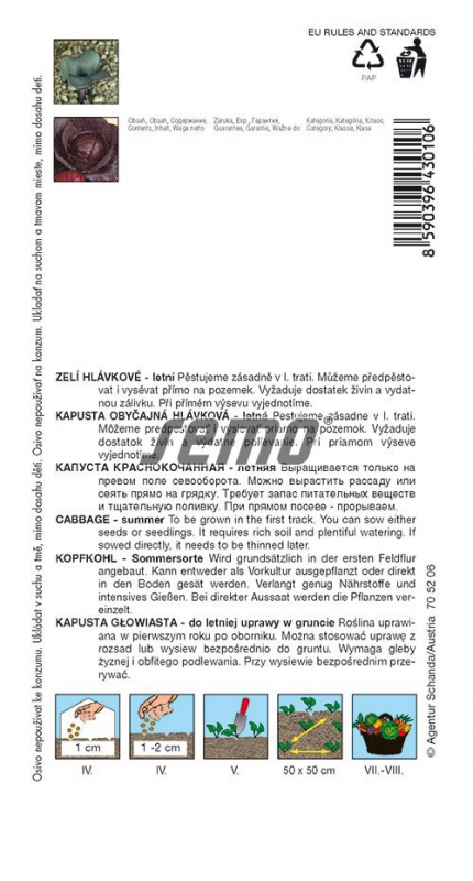 Semo Kapusta hlávková červená ´Mars´