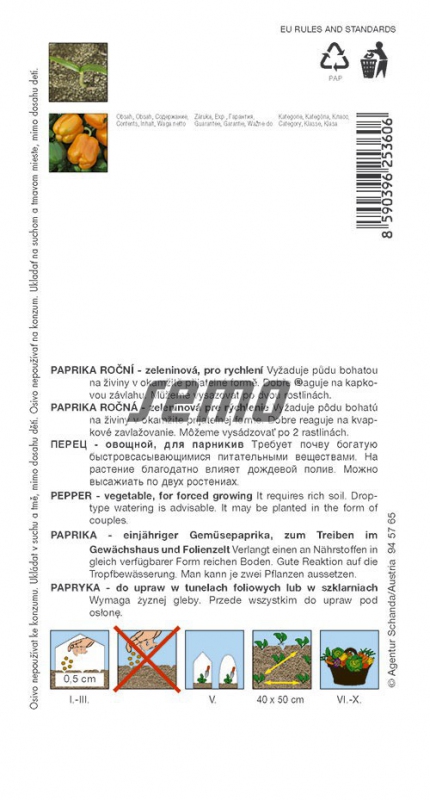 Semo Paprika ročná ´Oreny F1´