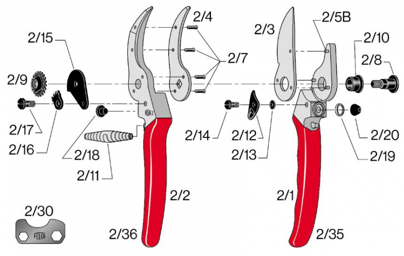 Felco 2/17 skrutka k ozubenej poistke (Felco 2)