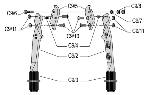 FELCO C9 Kliešte dvojručné