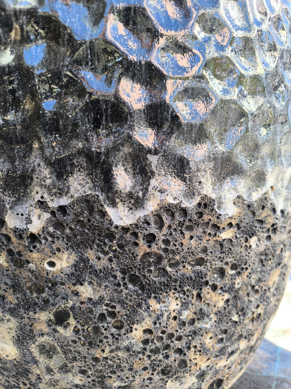 Kvetináč keramický M - čierny dekor