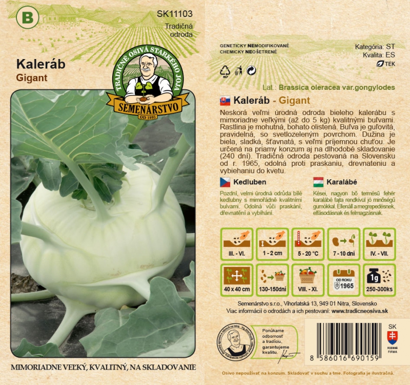 Semenárstvo Kaleráb ´Gigant´