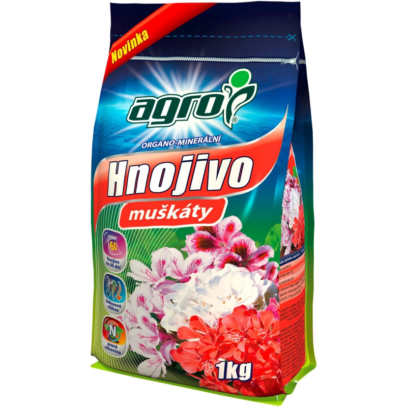 Agro organicko - mineralne hnojivo na muškáty 1kg