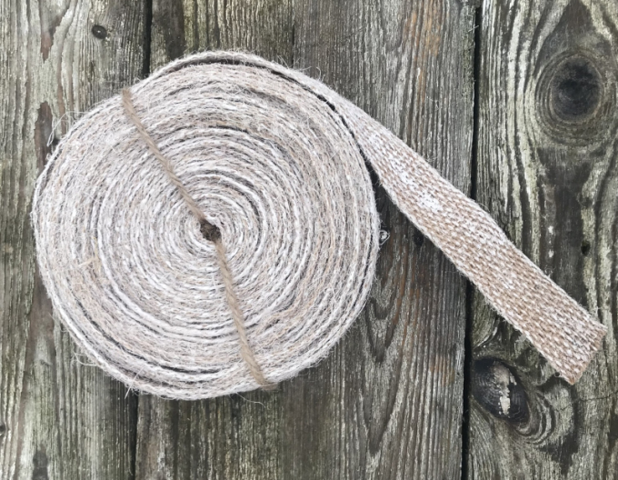 Jutová stuha slonovinová 3cmx1m - metráž