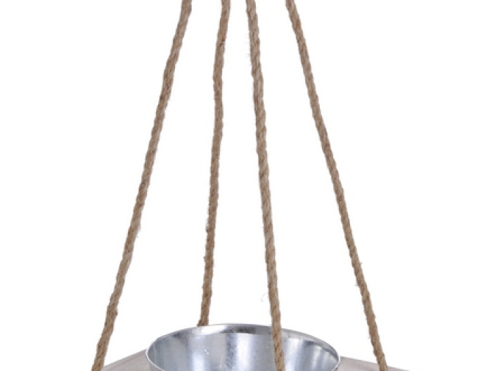 Obal na kvetináč plechový na zavesenie