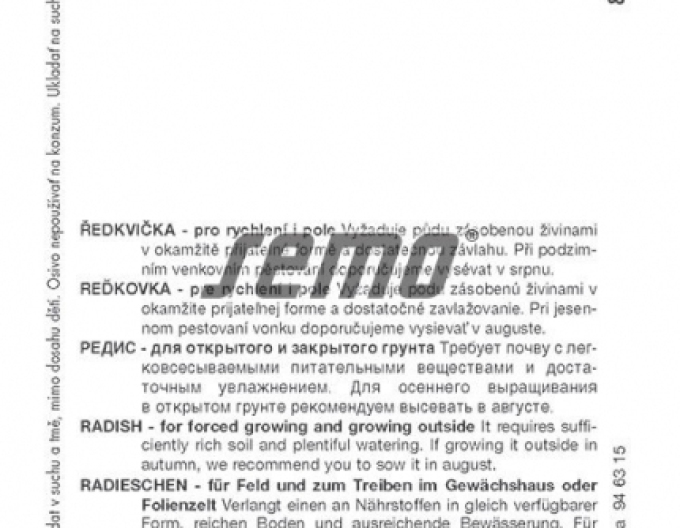 Semo Reďkovka ´Granát´