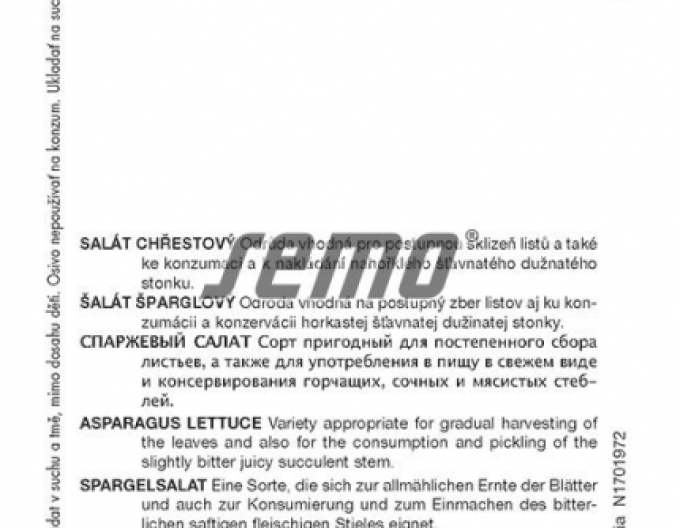 Semo Šalát špargľový ´Celtuce´