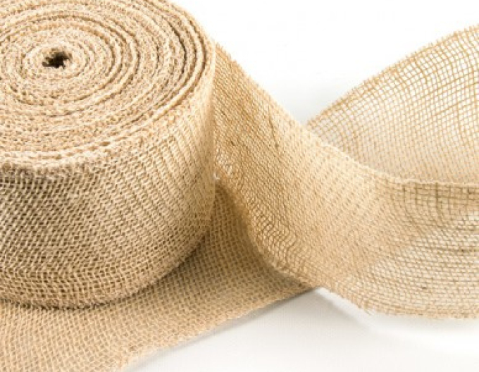 Jutová stuha natur 10cmx1m - metráž