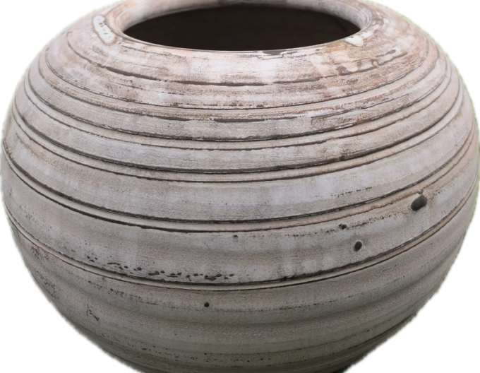 Kvetináč hlinený svetlo-hnedý ´Guľa S´